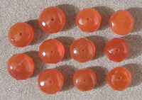 Carnelian rondelle beads