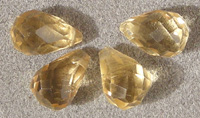 Faceted citrine beads