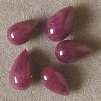 Ruby beads