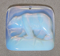 Opal bear pendant bead
