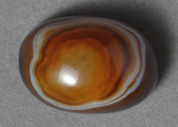 Double drilled dream agate shiva eye pendant bead.