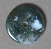 Indian moss agate tai-ky pendant bead