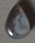 Grey and blue Botswana agate pendant bead.