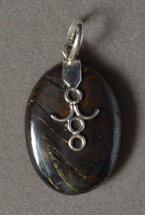 Ironstone pendant with sterling silver bale.