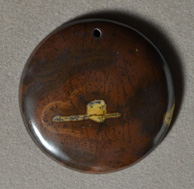 Brown Australian opal round pendant bead.