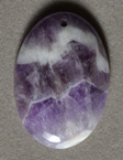 Amethyst oval pendant bead.