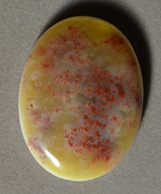 African green opal/white jasper pendant bead.