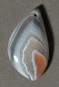 Multi color Botswana agate freeform pendant bead.
