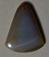 Piranha agate pendant bead.