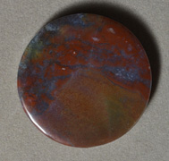 Muti color moss agate round pendant bead.