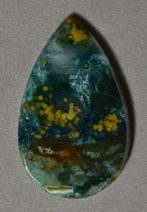 Ocean jasper drop pendant bead.