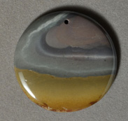 Succor creek jasper round pendant bead.