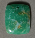 Chrysoprase rectangle pendant bead.