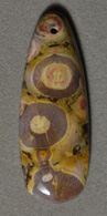 Poppy jasper long drop shaped pendant bead.