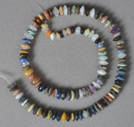8mm mixed gemstone sharp rondelle beads.