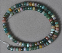 Indian agate multi-color rondelles.