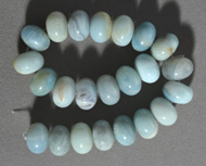 Large blue amazonite rondelle beads.