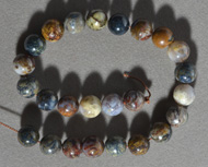 Multi-colored pietersite 8mm round beads