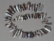 Botswana agate freeform shaped beads.