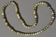 Jadeite jade round bead necklace.