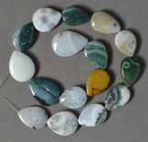 Ocean jasper flat drop beads.