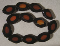 Twist oval beads from designer agate.