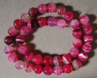 Pink onyx beads
