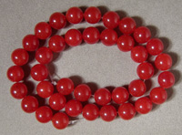 Ruby round beads