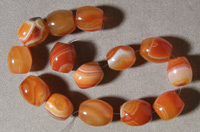 Agate barrel beads