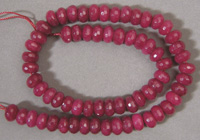 Ruby rondelle beads