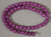 Purple ruby round beads