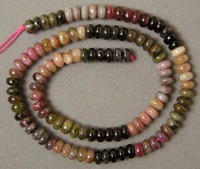Multicolor tourmaline beads
