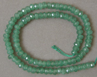 Emerald faceted rondelle beads