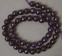 Amethyst faceted round beads
