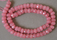 Morganite rondelle beads