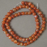 Carnelian agate round beads