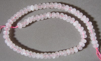 Rose quartz rondelle beads
