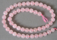 Rose quartz round beads