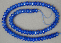 Rondelle beads from blue agate.