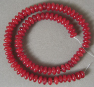Ruby rondelle beads