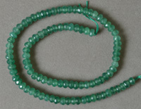 Emerald rondelle beads