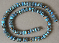 Blue stripe beads