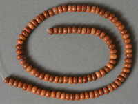 Red malachite rondelle beads