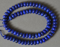 Egyptian lapis lazuli rondelle beads.