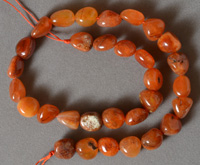 Carnelian nugget beads