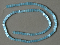 Small blue cube beads from Sri Lankan opal.