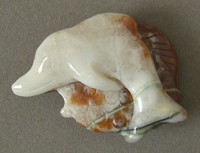 Carved agate dolphin
